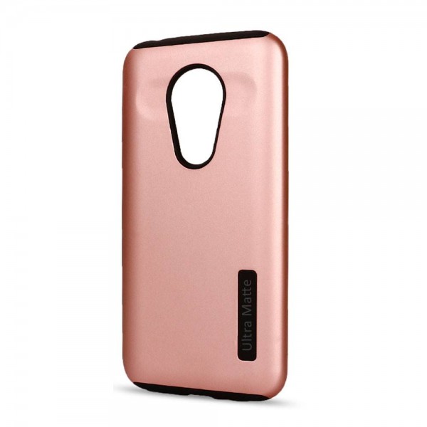 Motorola Moto G7 Power Ultra MATTE Armor Hybrid Case (Rose Gold)